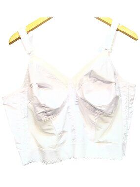 Exquisite Form Women's Wireless Back & Posture Support Longline Bra Sz 46C White